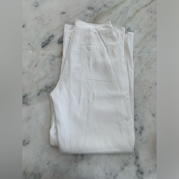 12th Tribe Halley White Satin Trousers Medium - Picture 5 of 6